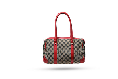 Gucci Red Boston Abbey Shoulder Bag