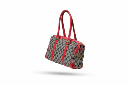 Gucci Red Boston Abbey Shoulder Bag