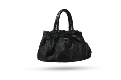 Prada Black Nylon Tessuto w\ Bow