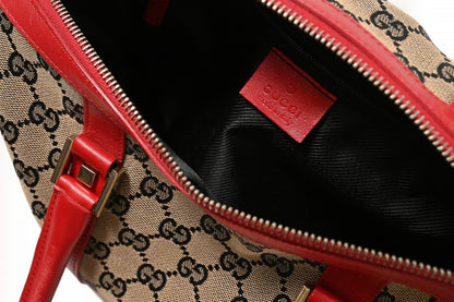 Gucci Red Boston Abbey Shoulder Bag