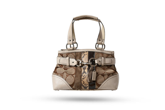 Coach Signature Switching Light Brown Shoulder bag