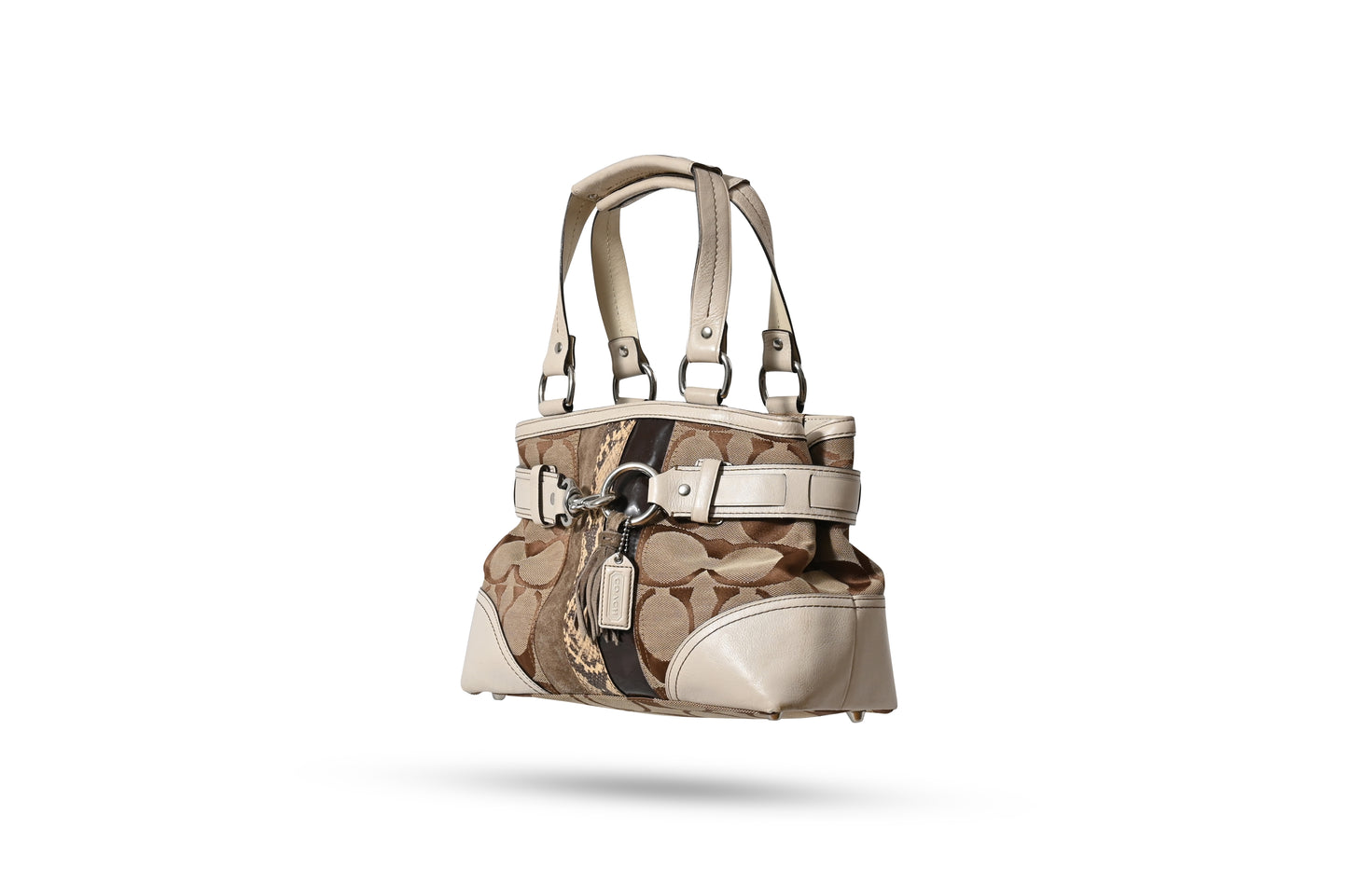 Coach Signature Switching Light Brown Shoulder bag