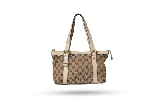 Gucci GG Abbey Mini Cream Tote