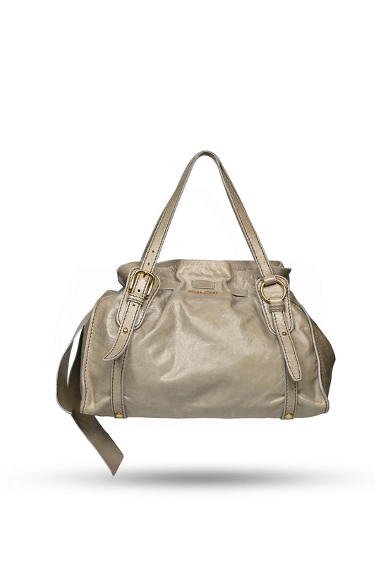 Miu Miu Vitello Peggy Bow Tote