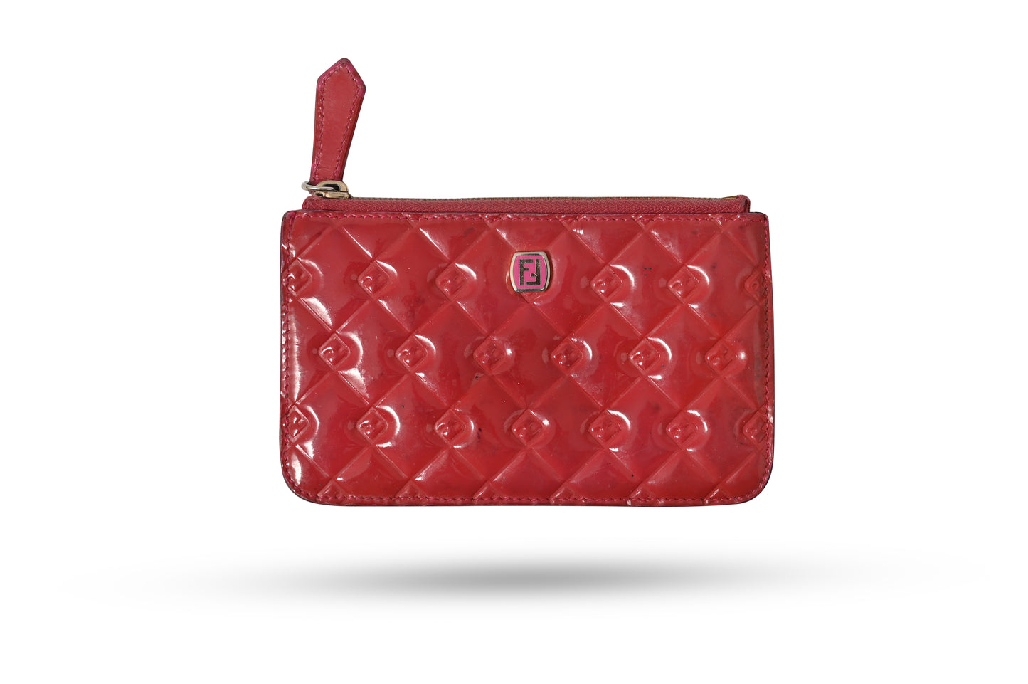 Fendi Red Patent Leather Fendilicious Coin Purse