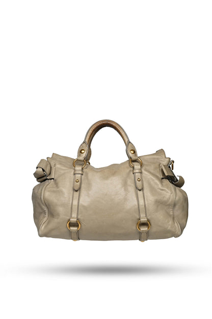 Miu Miu Vitello Lux Bow Bag Sage