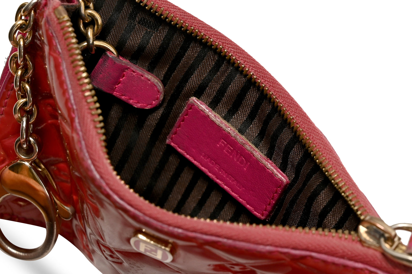 Fendi Red Patent Leather Fendilicious Coin Purse