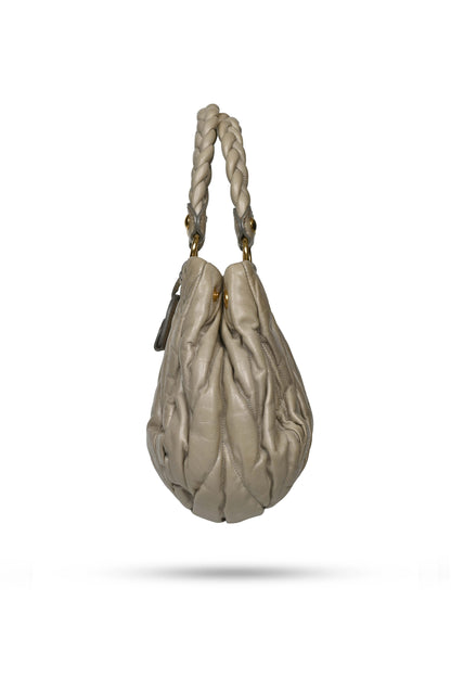 Miu Miu Mini Matelasse Coffer Sage