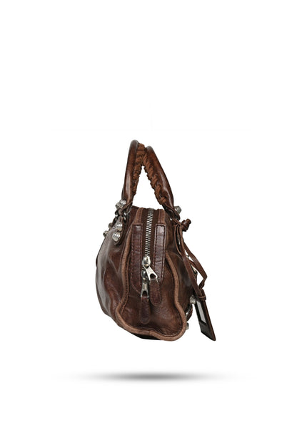 Balenciaga Mini City Bag Castagna Silver