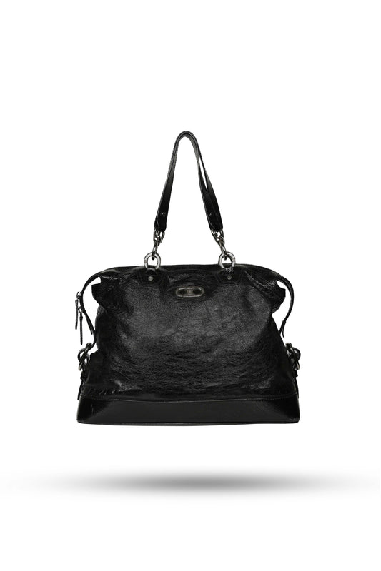 Celine Black Patent Leather Handbag
