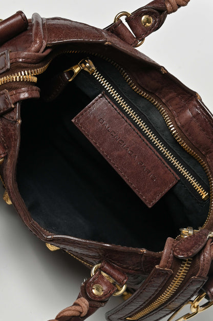 Balenciaga Mini City Bag Castagna Gold