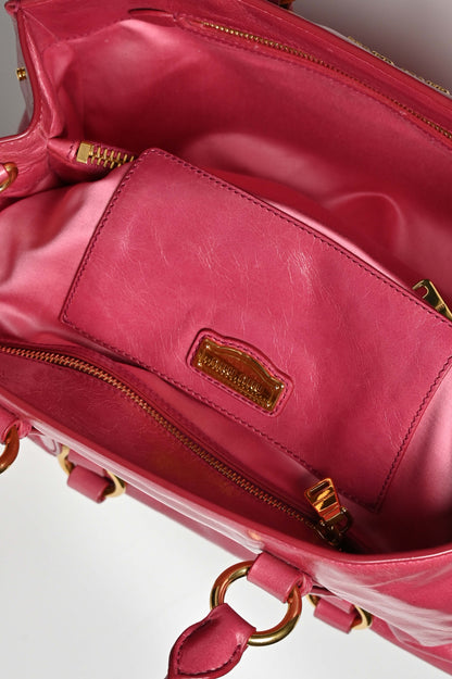 Miu Miu Vitello Shine Tote Bag Pink