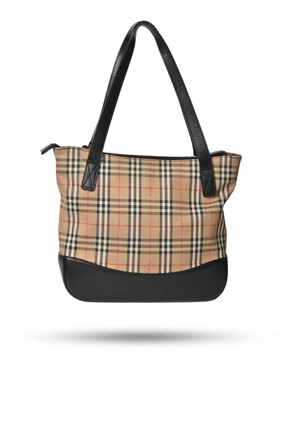 Burberrys Haymarket Check Canvas Handbag