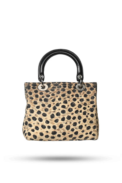 Dior Canvas Leopard Print Lady Dior