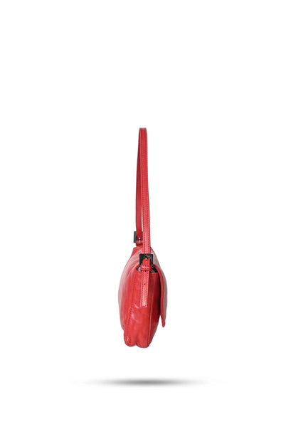 Fendi Red Leather Baguette