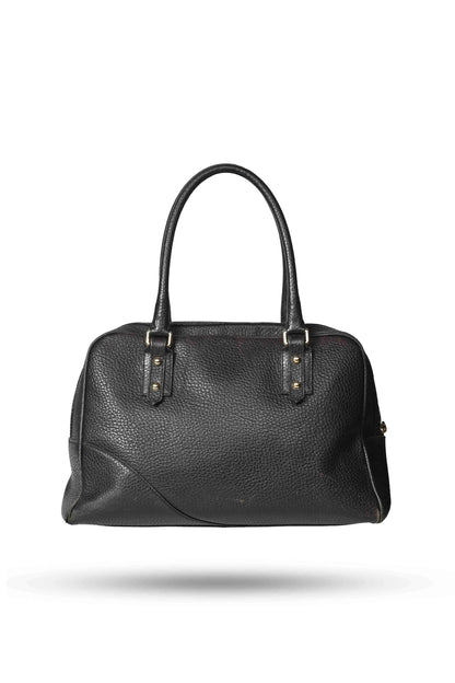 Gucci Black Leather Hasler Horsebit Double Handled Bag