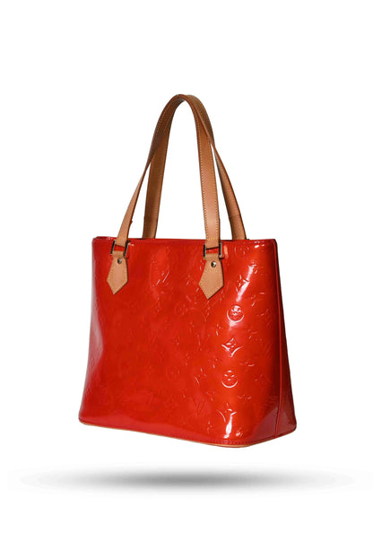 Louis Vuitton Red Vernis Houston Bag