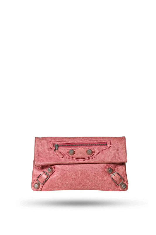 Balenciaga Pink Envelope Clutch