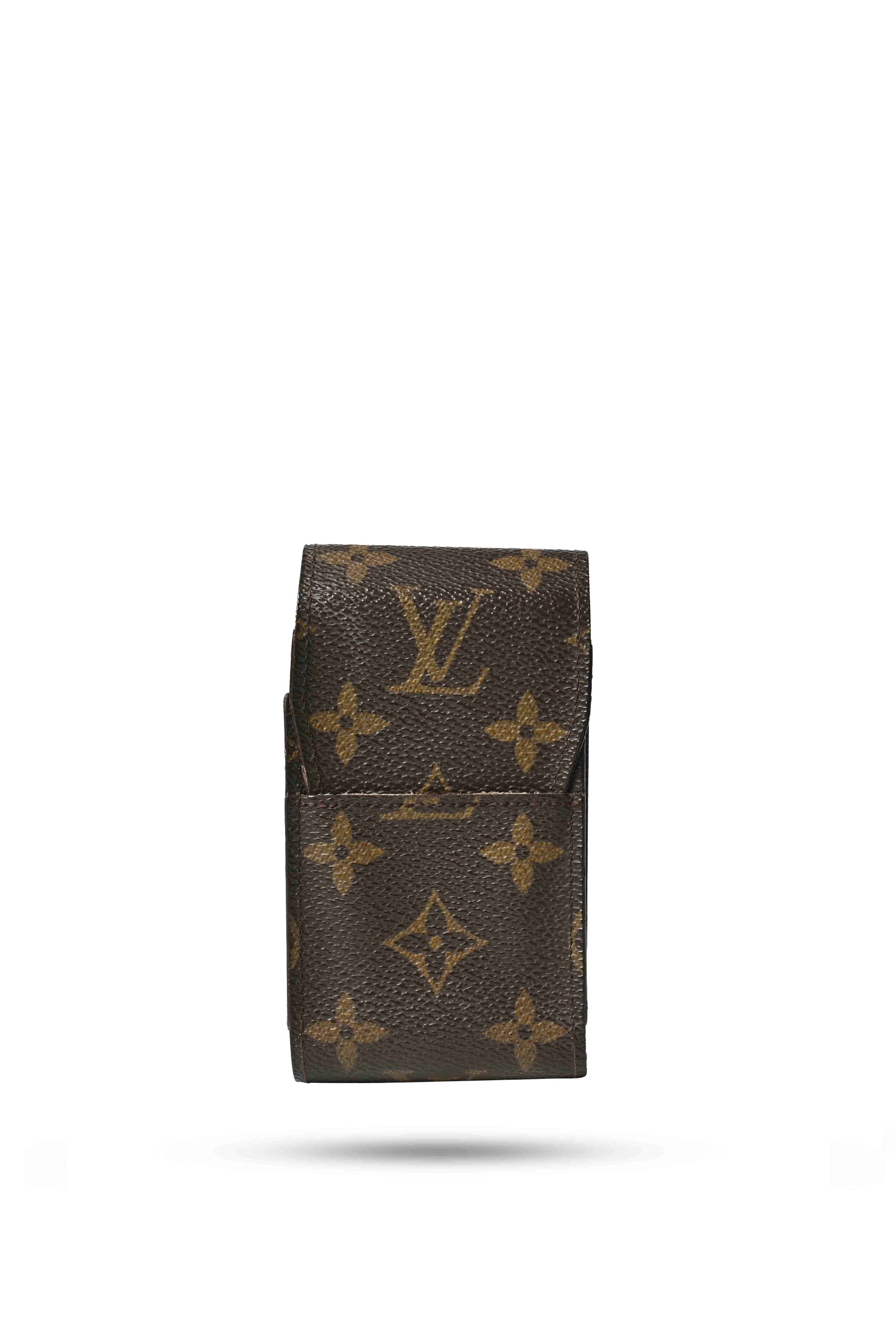 vuitton cigarette case Louis Brown Monogram  Occhi Azzurri 6.50Width Louis Vuitton Cigarette Case in