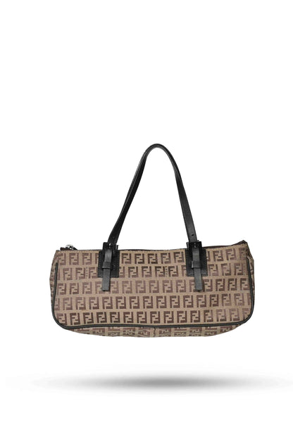 Fendi Zucchino Brown Canvas Bag