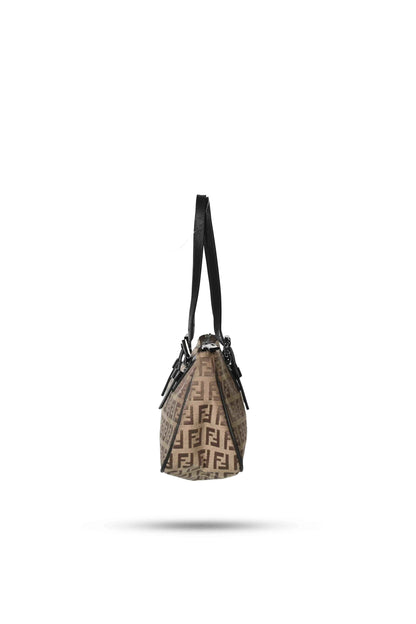 Fendi Zucchino Brown Canvas Bag