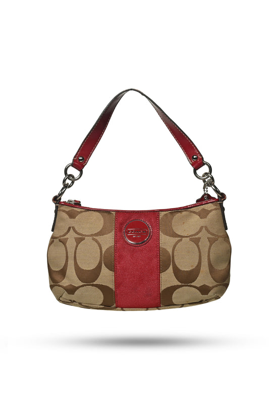 Coach Signature Stripe Shoulder Bag
