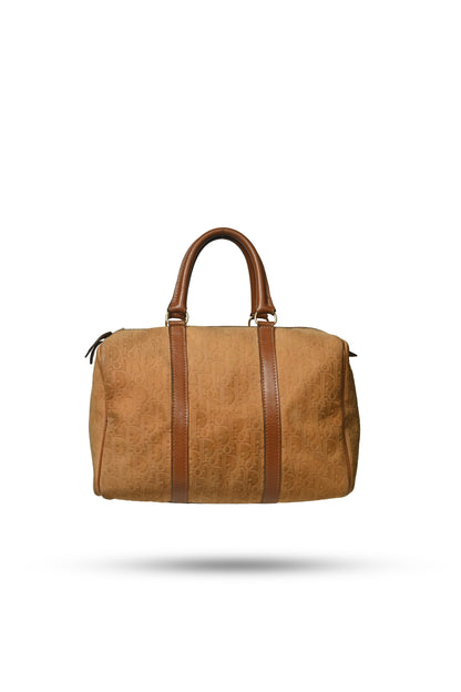 Christian Dior Nubuck Leather Boston Bag