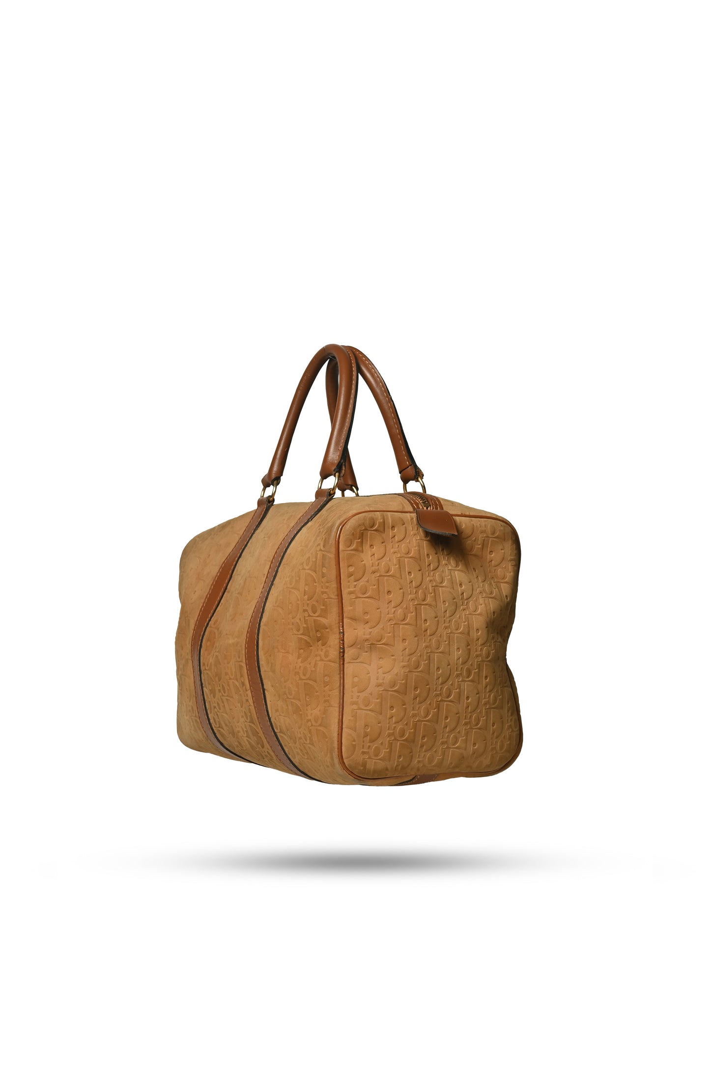 Christian Dior Nubuck Leather Boston Bag