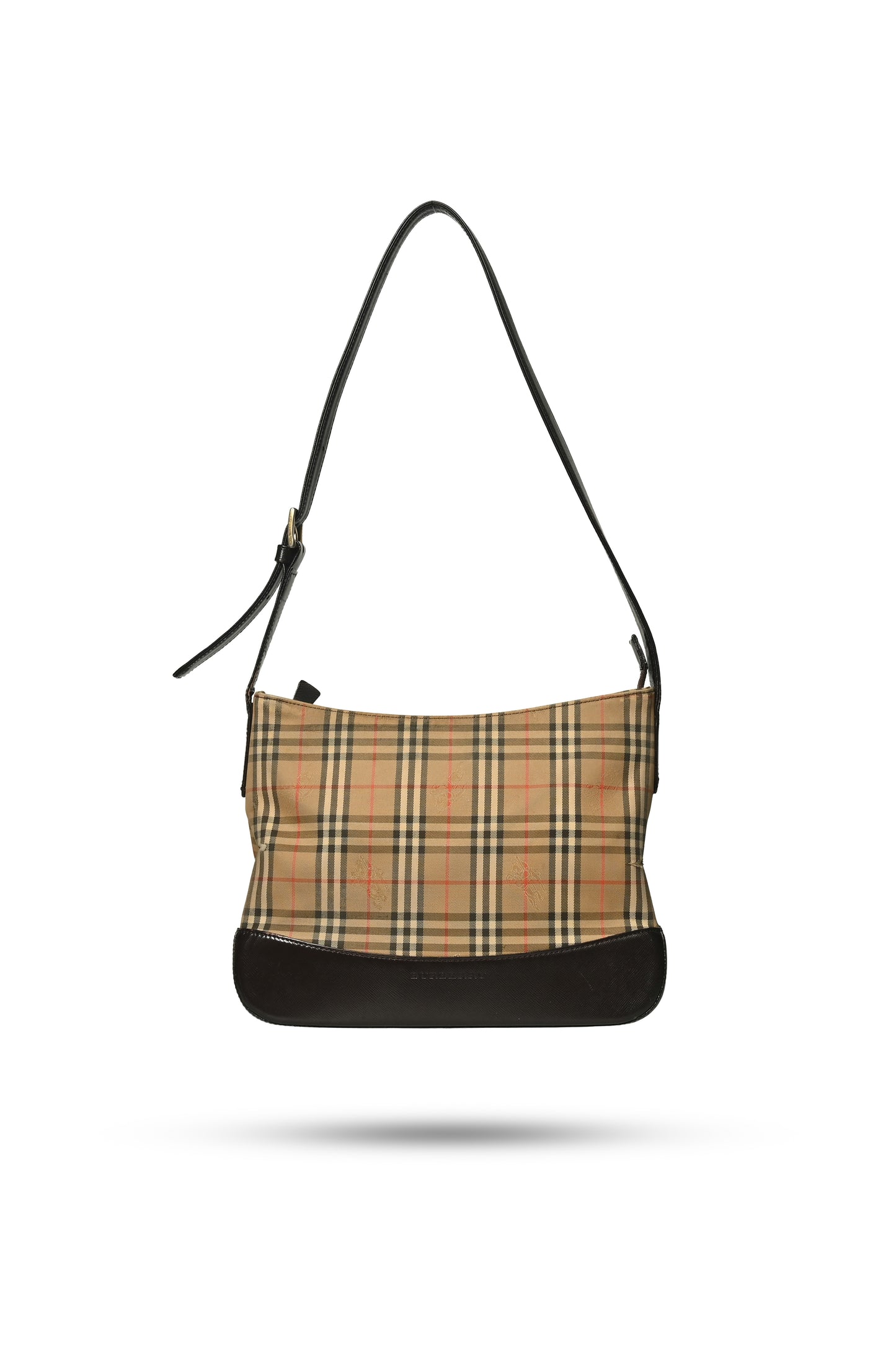 Burberry Haymarket Canvas Shoulder Bag