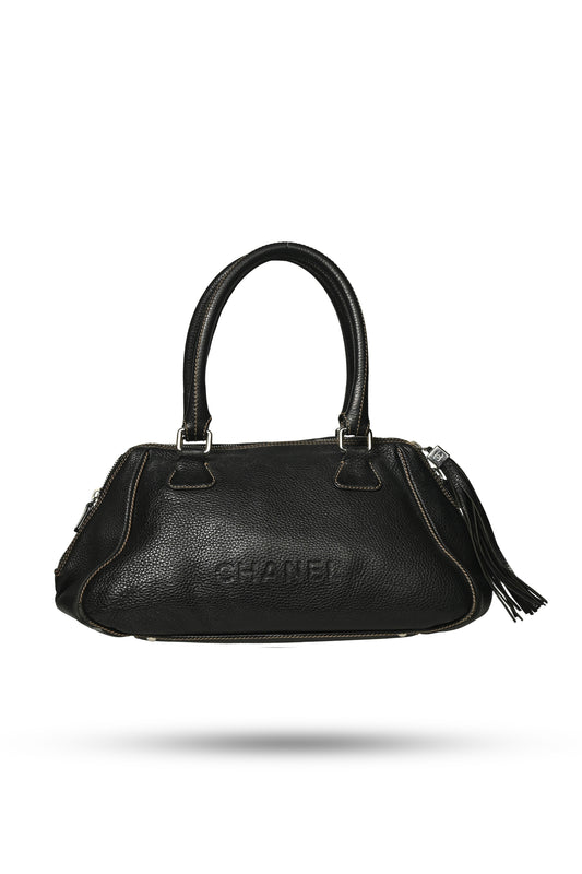 Chanel Embossed Shoulder Tote