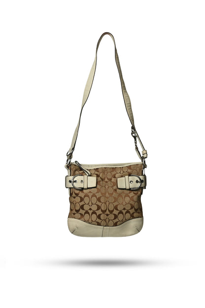 Coach Signature Canvas Leather Crossbody Bag