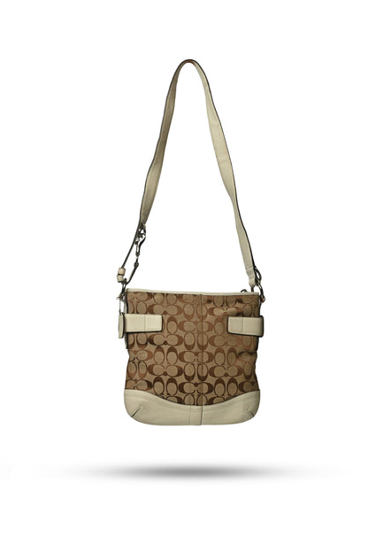 Coach Signature Canvas Leather Crossbody Bag