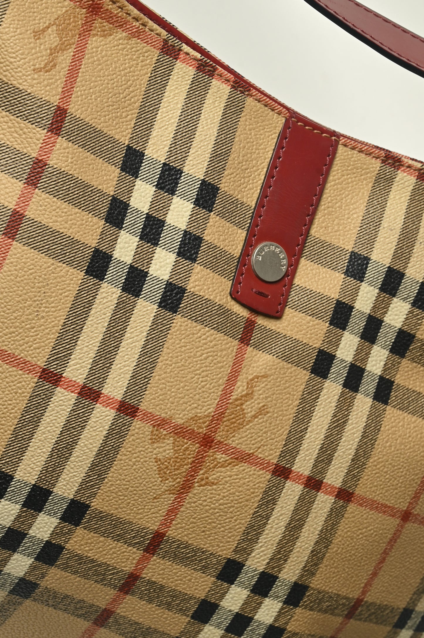 Burberry Haymarket PVC Handbag