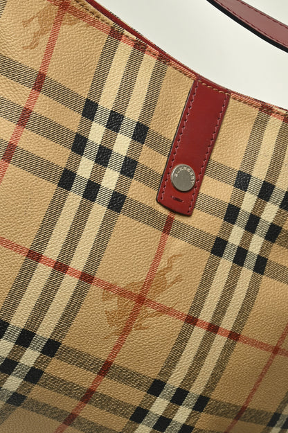 Burberry Haymarket PVC Handbag