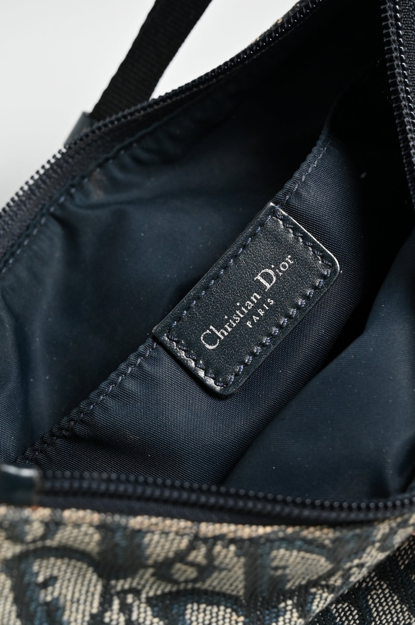 Dior 2002 Mini Trotter Saddle Clutch Navy
