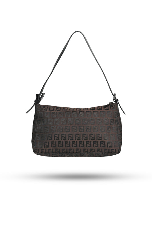 Fendi Zucchino Canvas Shoulder Bag