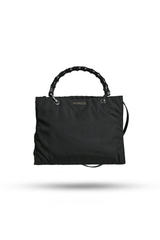 Gucci Bamboo Nylon Handbag