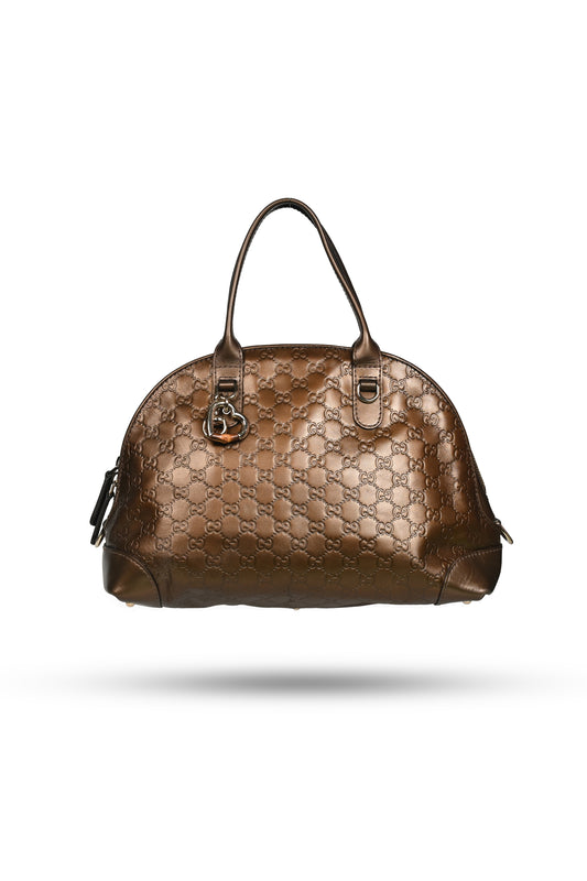 Gucci Guccissima Heart Bit Dome Bag