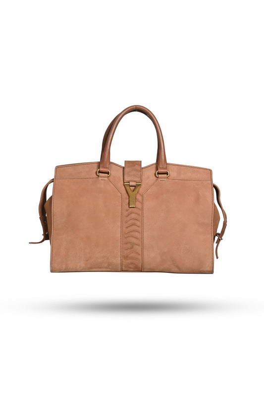 Yves Saint Laurent Beige Chyc Leather Handbag