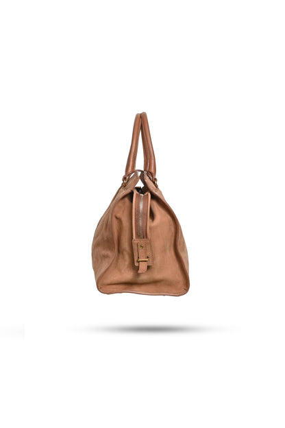 Yves Saint Laurent Beige Chyc Leather Handbag