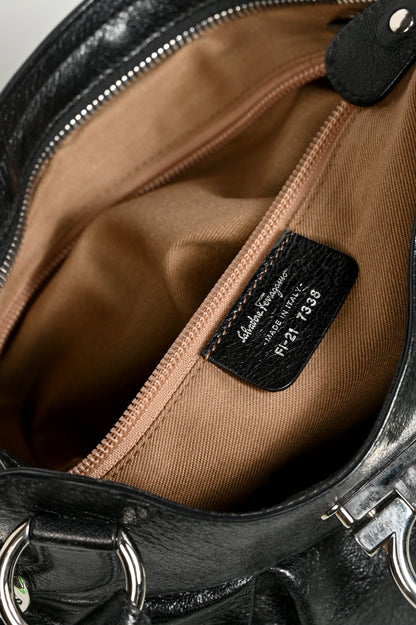 Ferragamo 2000 Ganchini Leather Handbag