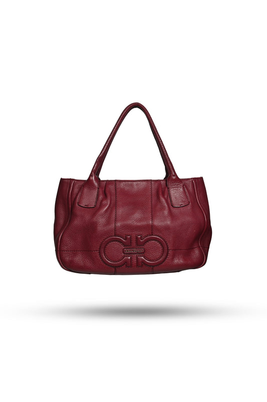 Salvatore Ferragamo Pebbled Shoulder Bag