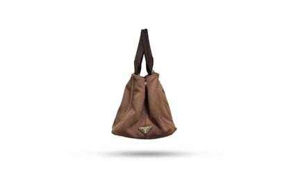 Prada Brown Canapa with Crossbody Strap
