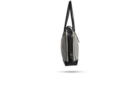 Gucci Jacquard Boston Grey and Black Handbag