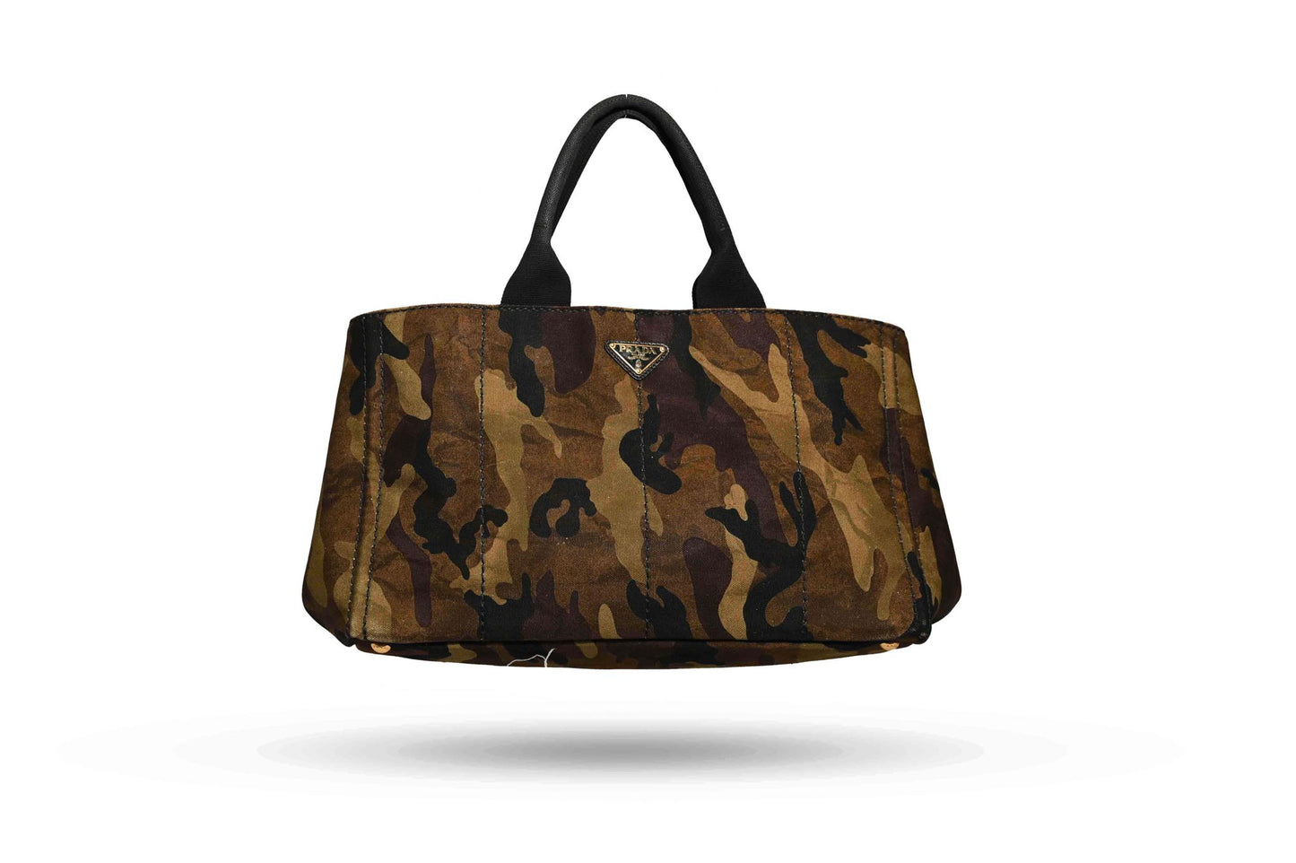 Prada Camouflage Kahki Canapa Canvas Large