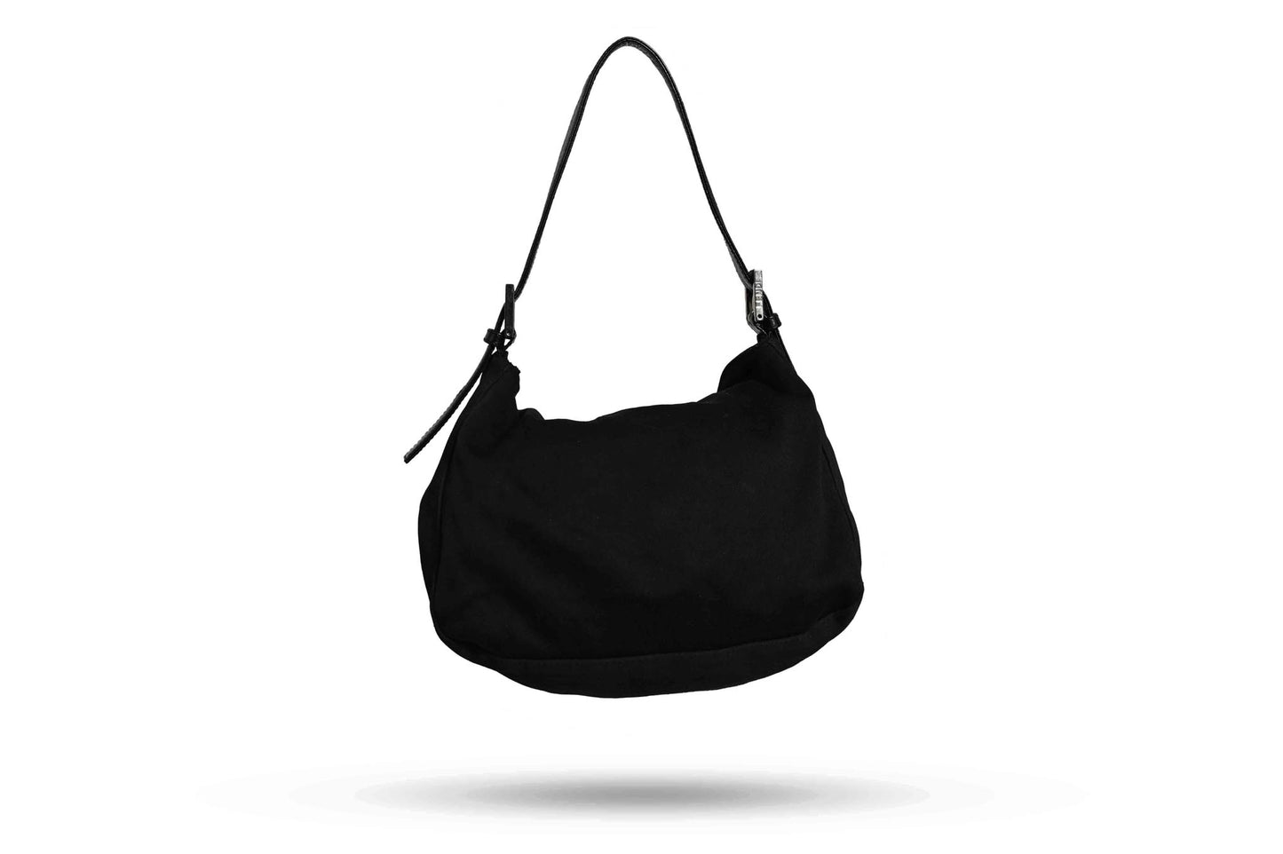 Fendi Soft Cloth Baguette in Black