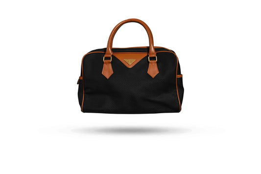 Yves Saint Laurent Boston Black Brown Bag