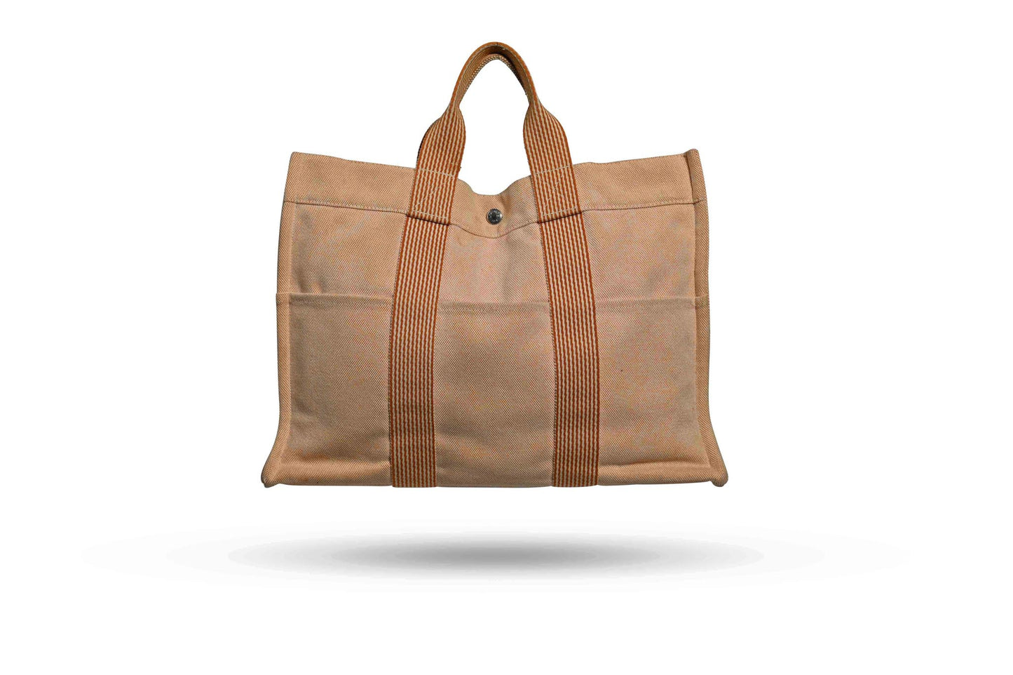 Hermes Peach Canvas Fourre Tote