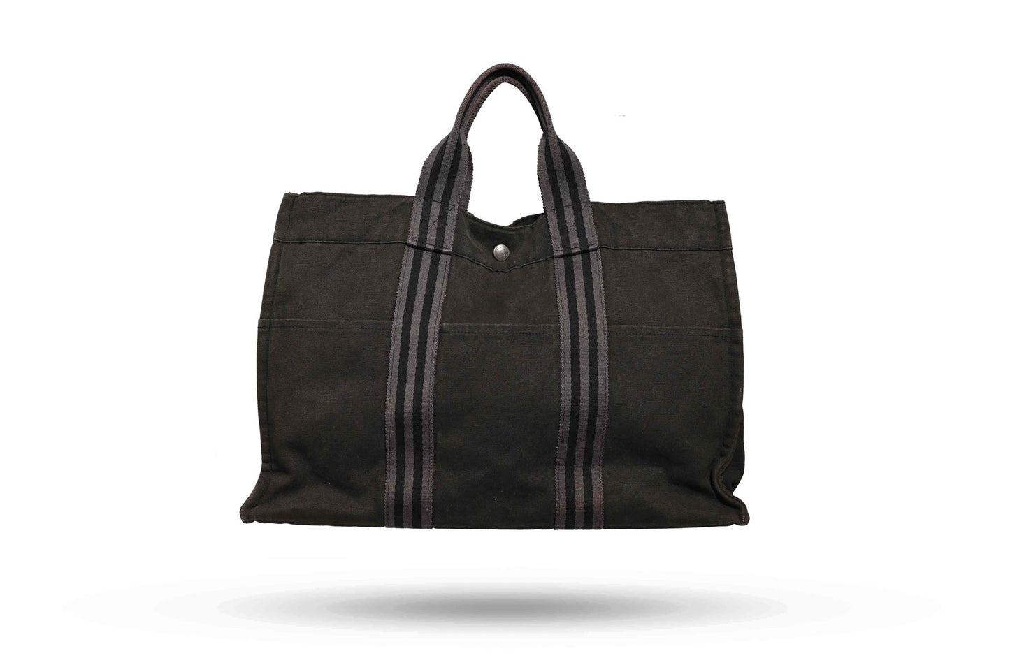 Hermes Grey Canvas Fourre Tote