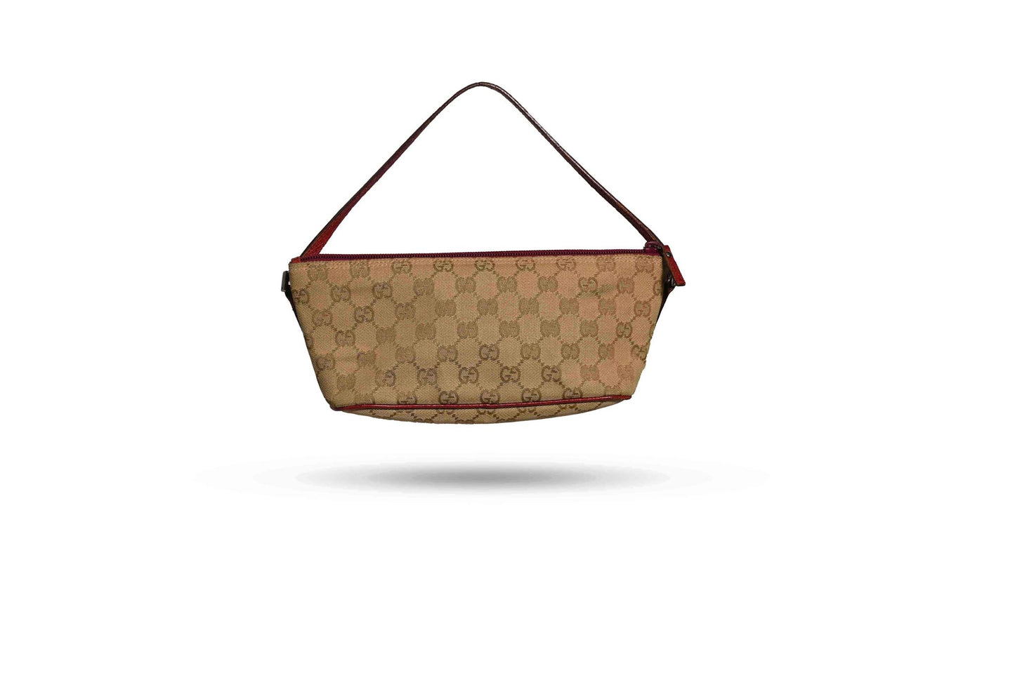 Gucci Boat Pochette Canvas Red Trim